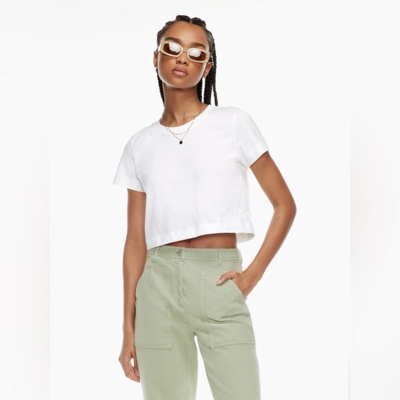 Aritzia, Wilfred Free, White, Cropped T - Picture 1 of 3